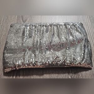 Whiting and Davis Silver Clutch Sequenced vintage